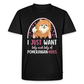 Sweet dwarf spitz lover kawaii - Men's Premium Organic T-Shirt - black - Front - Nico (187cm)