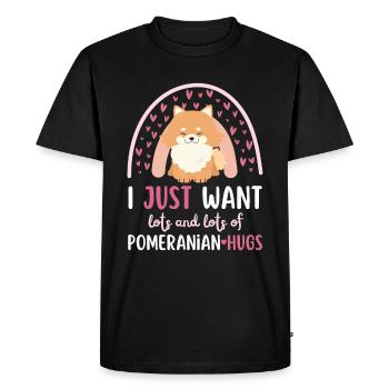 Sweet dwarf spitz lover kawaii - Men's Premium Organic T-Shirt - black - Front - Nico (187cm)