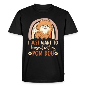 Sweet dwarf spitz lover kawaii - Men's Premium Organic T-Shirt - black - Front - Nico (187cm)