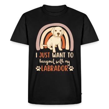 Sweet Labrador Retriever Lover Kawaii - T-shirt Premium bio Homme - noir - Devant - Nico (187cm)