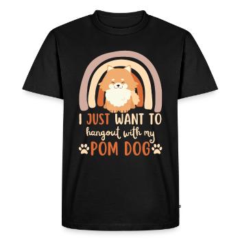 Sweet dwarf spitz lover kawaii - Men's Premium Organic T-Shirt - black - Front - Nico (187cm)