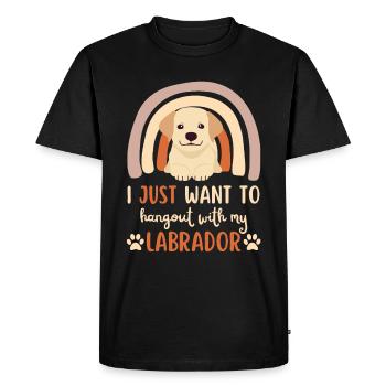 Sweet Labrador Retriever Lover Kawaii - T-shirt Premium bio Homme - noir - Devant - Nico (187cm)