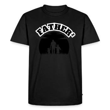 Father² 2 Enfants Garçon Et Fille Noir - T-shirt Premium bio Homme - noir - Devant - Nico (187cm)