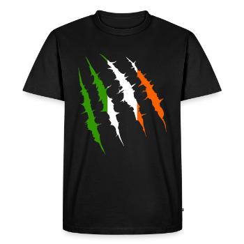 Irlande drapeau à la griffe pays drapeau de l’équipe fan - T-shirt Premium bio Homme - noir - Devant - Nico (187cm)