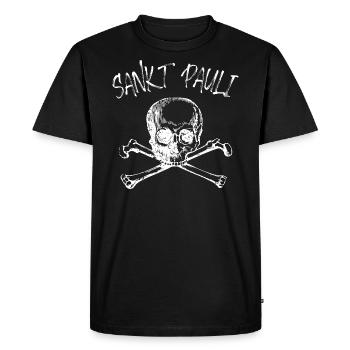 Sankt Pauli Fußball - Männer Premium Bio T-Shirt - Schwarz - Vorne - Nico (187cm)
