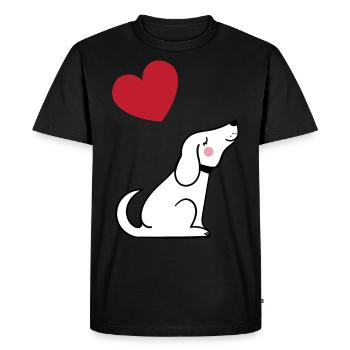 Chien - T-shirt Premium bio Homme - noir - Devant - Nico (187cm)