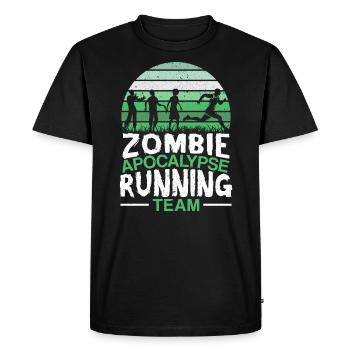 Zombie Apocalypse Running Team Halloween - T-shirt Premium bio Homme - noir - Devant - Nico (187cm)