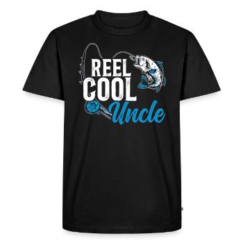 Reel Cool Uncle Fisher Fisherman Best Uncle Ever - Men's Premium Organic T-Shirt - black - Front - Nico (187cm)