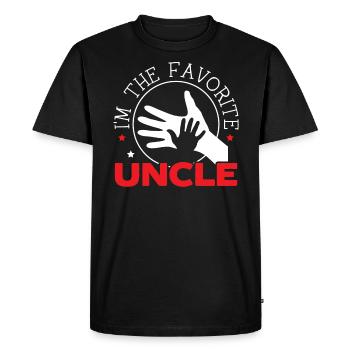 I'm The Favorite Uncle Proud Uncle Best Uncle Ever - Men's Premium Organic T-Shirt - black - Front - Nico (187cm)