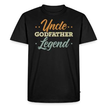 Oncle Parrain Légende Fier Oncle Meilleur Oncle Jamais - T-shirt Premium bio Homme - noir - Devant - Nico (187cm)