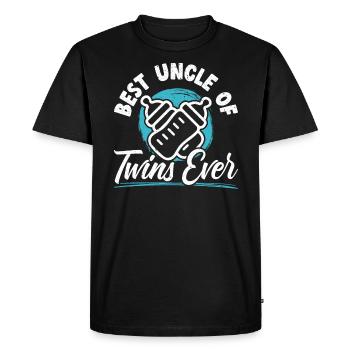 Best Uncle Of Twins Proud Uncle Best Uncle Ever - Men's Premium Organic T-Shirt - black - Front - Nico (187cm)