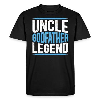 Oncle Parrain Légende Fier Oncle Meilleur Oncle Jamais - T-shirt Premium bio Homme - noir - Devant - Nico (187cm)