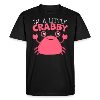 Je suis un petit crabe crabier chuchoteur crabuleux - T-shirt Premium bio Homme - noir - Devant - Nico (187cm)