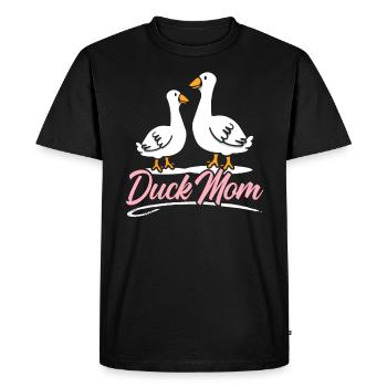Canard Maman Canard Canard Duckaholic Fête des Mères - T-shirt Premium bio Homme - noir - Devant - Nico (187cm)