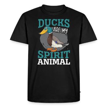 Les canards sont mon Animal Duckling Duck Lover - T-shirt Premium bio Homme - noir - Devant - Nico (187cm)