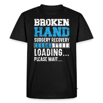 Broken Hand Surgery Recovering Injury Recovery - Men's Premium Organic T-Shirt - black - Front - Nico (187cm)