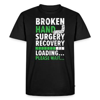 Broken Hand Surgery Recovering Injury Recovery - Men's Premium Organic T-Shirt - black - Front - Nico (187cm)