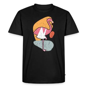 Injured Flamingo Broken Leg Injury Recovery - Men's Premium Organic T-Shirt - black - Front - Nico (187cm)