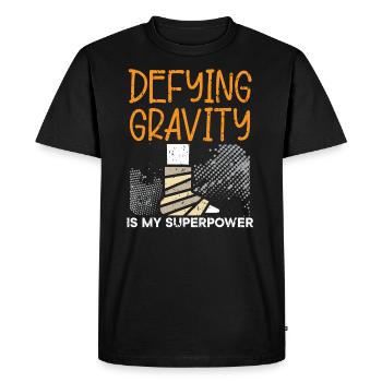 Defying Gravity Is My Superpower Broken Leg Injury - Men's Premium Organic T-Shirt - black - Front - Nico (187cm)