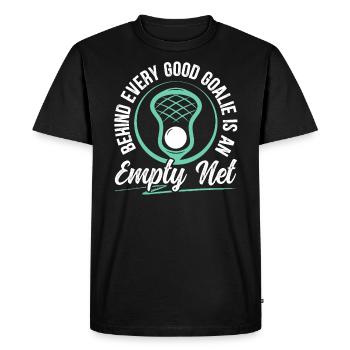 Derrière chaque bon gardien de but se trouve une crosse vide - T-shirt Premium bio Homme - noir - Devant - Nico (187cm)