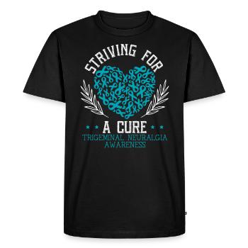 S’efforcer de guérir la conscience de la névralgie du trijumeau - T-shirt Premium bio Homme - noir - Devant - Nico (187cm)