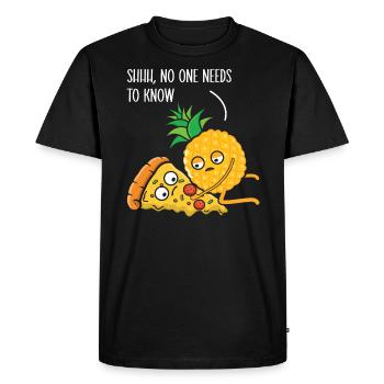 Pineapple Lover Hello Summer Tropical Fruit - Men's Premium Organic T-Shirt - black - Front - Nico (187cm)