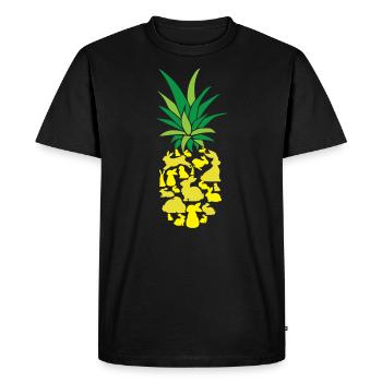 Pineapple Lover Hello Summer Vacation Rabbit Owner - Men's Premium Organic T-Shirt - black - Front - Nico (187cm)