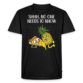 Pineapple Lover Hello Summer Tropical Fruit - Men's Premium Organic T-Shirt - black - Front - Nico (187cm)