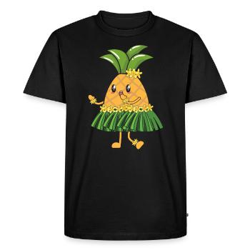 Pineapple Lover Hello Summer Tropical Fruit - Men's Premium Organic T-Shirt - black - Front - Nico (187cm)