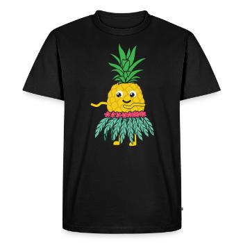 Pineapple Lover Hello Summer Tropical Fruit - Men's Premium Organic T-Shirt - black - Front - Nico (187cm)
