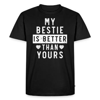 Mon meilleur ami est meilleur que votre meilleur ami BFF - T-shirt Premium bio Homme - noir - Devant - Nico (187cm)