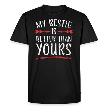 Mon meilleur ami est meilleur que votre meilleur ami BFF - T-shirt Premium bio Homme - noir - Devant - Nico (187cm)