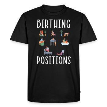 Postes d’accouchement Sage-femme Accouchement Sage-femme - T-shirt Premium bio Homme - noir - Devant - Nico (187cm)
