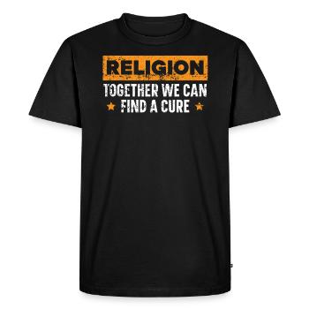 Religion Ensemble, nous pouvons trouver un remède athée - T-shirt Premium bio Homme - noir - Devant - Nico (187cm)