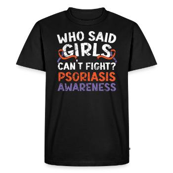 Psoriasis Guerrier Maladie de la peau Sensibilisation au psoriasis - T-shirt Premium bio Homme - noir - Devant - Nico (187cm)