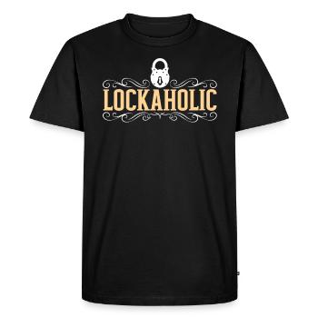 Lockaholic Locksmithing Lock Picking Locksmith - Men's Premium Organic T-Shirt - black - Front - Nico (187cm)