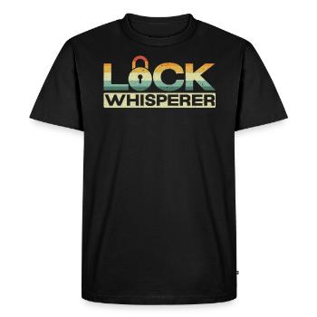 Lock Whisperer Locksmithing Lock Picking Locksmith - Men's Premium Organic T-Shirt - black - Front - Nico (187cm)
