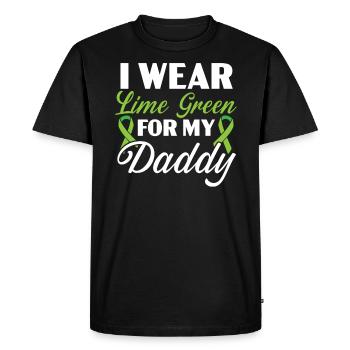 Mon Dieu est plus fort que le lymphome non hodgkinien - T-shirt Premium bio Homme - noir - Devant - Nico (187cm)