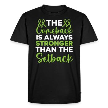 Le retour est toujours plus fort que le revers - T-shirt Premium bio Homme - noir - Devant - Nico (187cm)