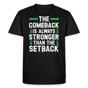 Le retour est toujours plus fort que le revers - T-shirt Premium bio Homme - noir - Devant - Nico (187cm)