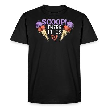 Scoop Là c’est de la crème glacée Sundae Gelato Dessert - T-shirt Premium bio Homme - noir - Devant - Nico (187cm)