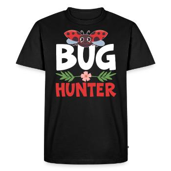 Chasseur d’insectes Entomologie Insect Catching Ladybug - T-shirt Premium bio Homme - noir - Devant - Nico (187cm)