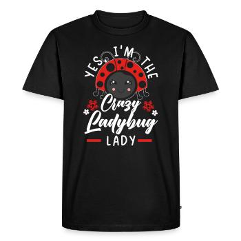 Ladybug Lady Entomologie Insect Catching Bug Hunter - T-shirt Premium bio Homme - noir - Devant - Nico (187cm)