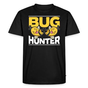 Chasseur d’insectes Entomologie Insect Catching Ladybug - T-shirt Premium bio Homme - noir - Devant - Nico (187cm)