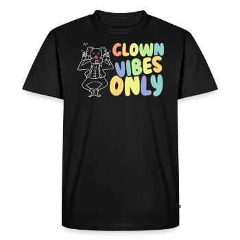 Clown Vibes Only Circus Birthday Party Performer - Men's Premium Organic T-Shirt - black - Front - Nico (187cm)