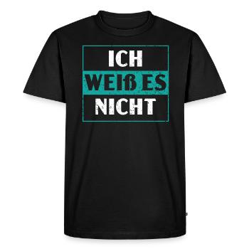 Ich Es Nicht German Deutschland Germany Flag - Men's Premium Organic T-Shirt - black - Front - Nico (187cm)