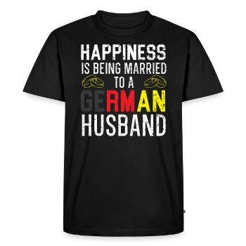 Being Married To A German Husband Wife Germany - Men's Premium Organic T-Shirt - black - Front - Nico (187cm)