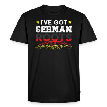 I've Got German Roots Deutschland Germany Flag - Men's Premium Organic T-Shirt - black - Front - Nico (187cm)