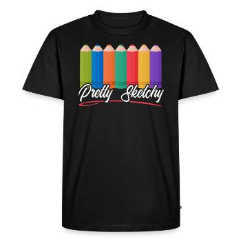 Joli professeur d’art sommaire Artiste Peintre Peinture - T-shirt Premium bio Homme - noir - Devant - Nico (187cm)