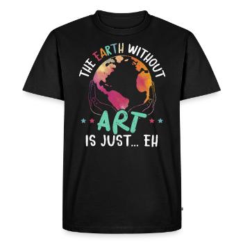 Joli professeur d’art sommaire Artiste Peintre Peinture - T-shirt Premium bio Homme - noir - Devant - Nico (187cm)